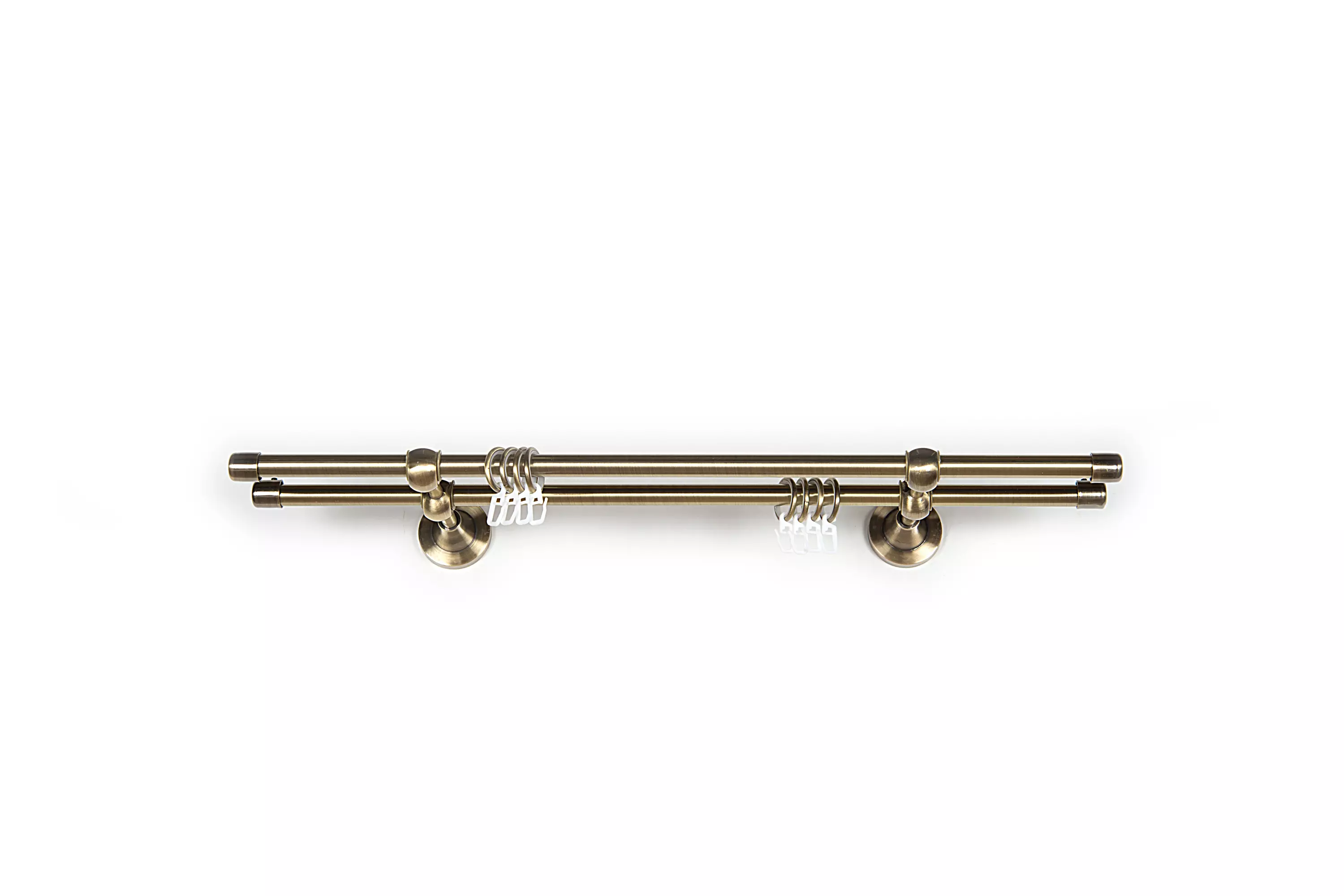 Карниз кованый d16 мм 340 см 2-ый труба/труба + заглушка ст золото