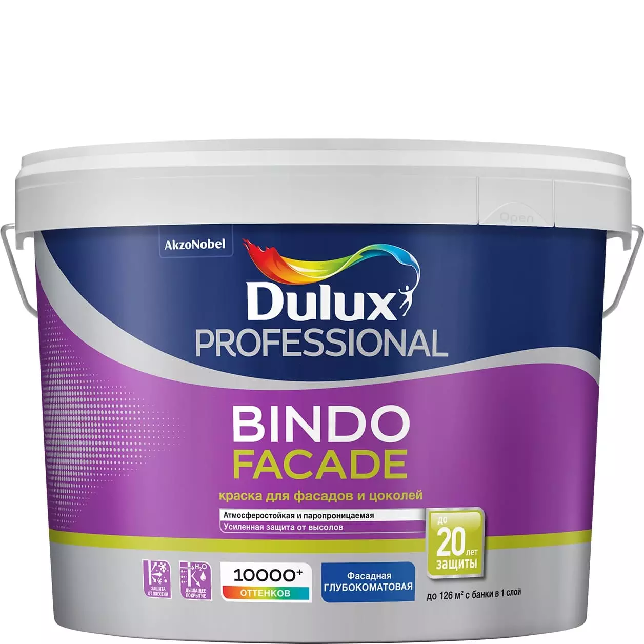 Фасадная краска и цоколей Dulux Professional Bindo Facade глуб/мат BC 9л