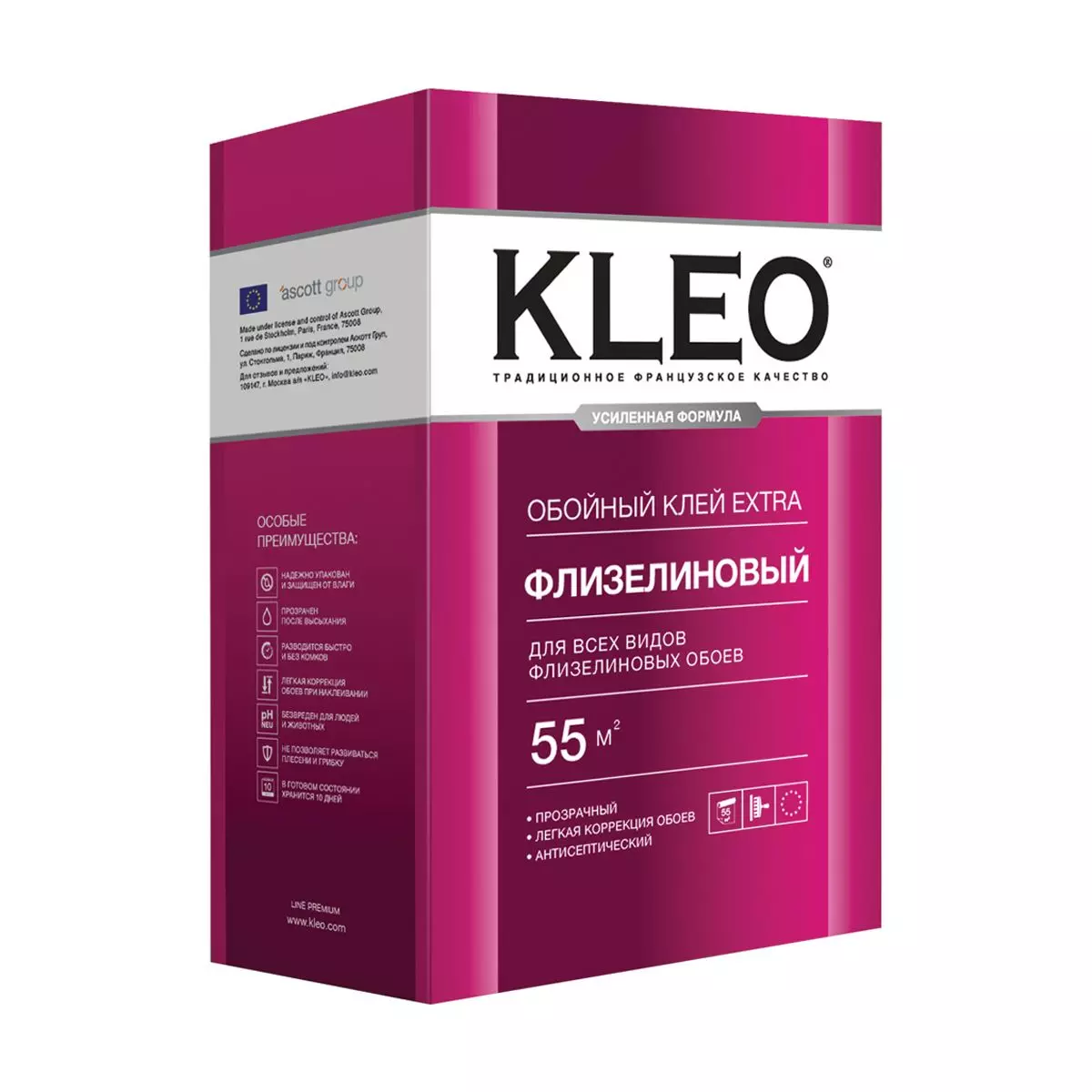 Клей для флизелиновых обоев KLEO EXTRA 55