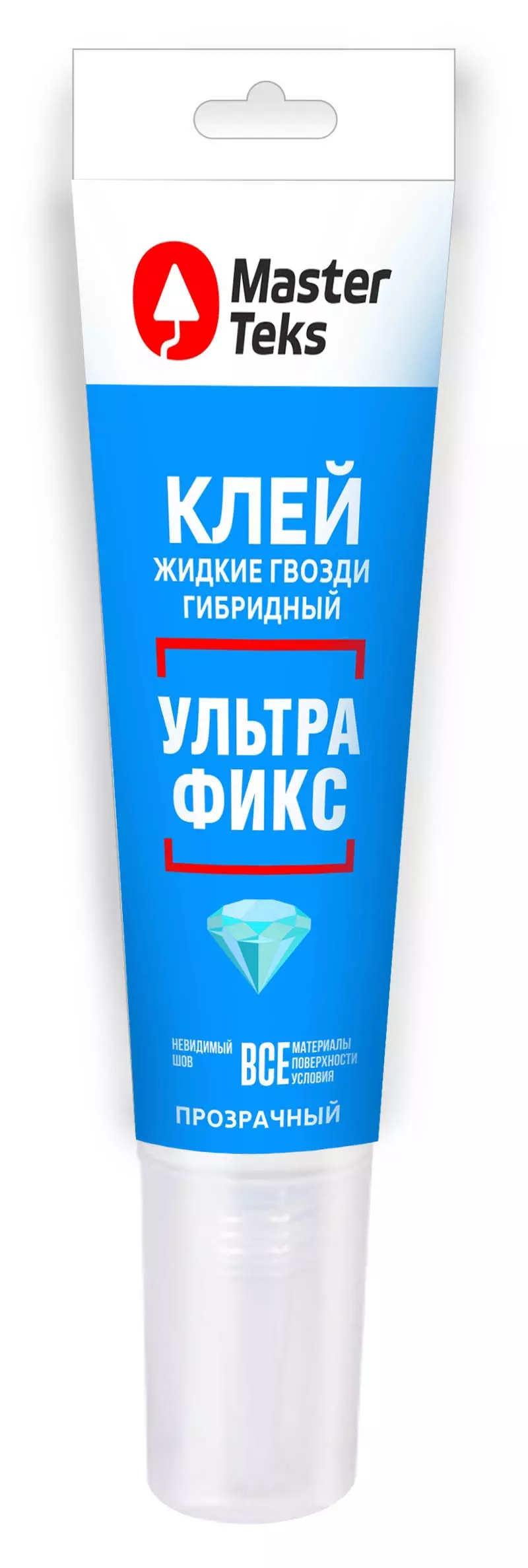 Клей Жидкие гвозди гибридный Masterteks 350 кг/м2 ультрафикс 80 мл прозрачный
