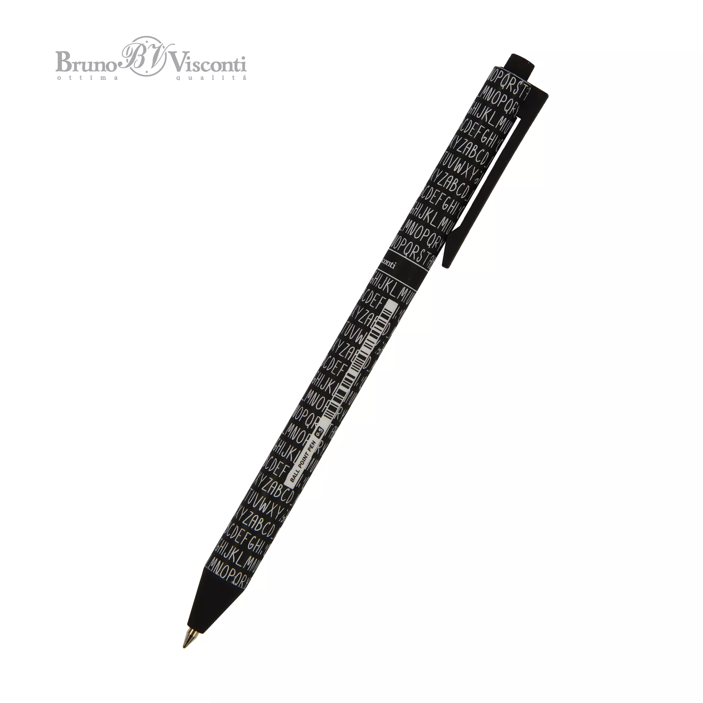 Шариковая ручка автоматическая BrunoVisconti ArtClick. Буквы, 0.5 мм, синяя