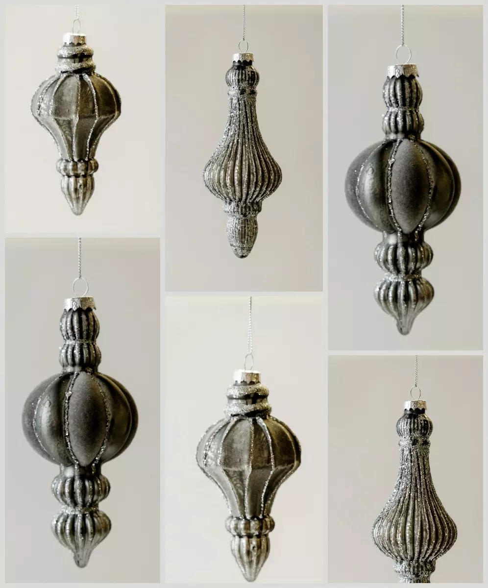 Елочные украшения стекло (6 шт) Волшебство на ветках VNV23/6-112