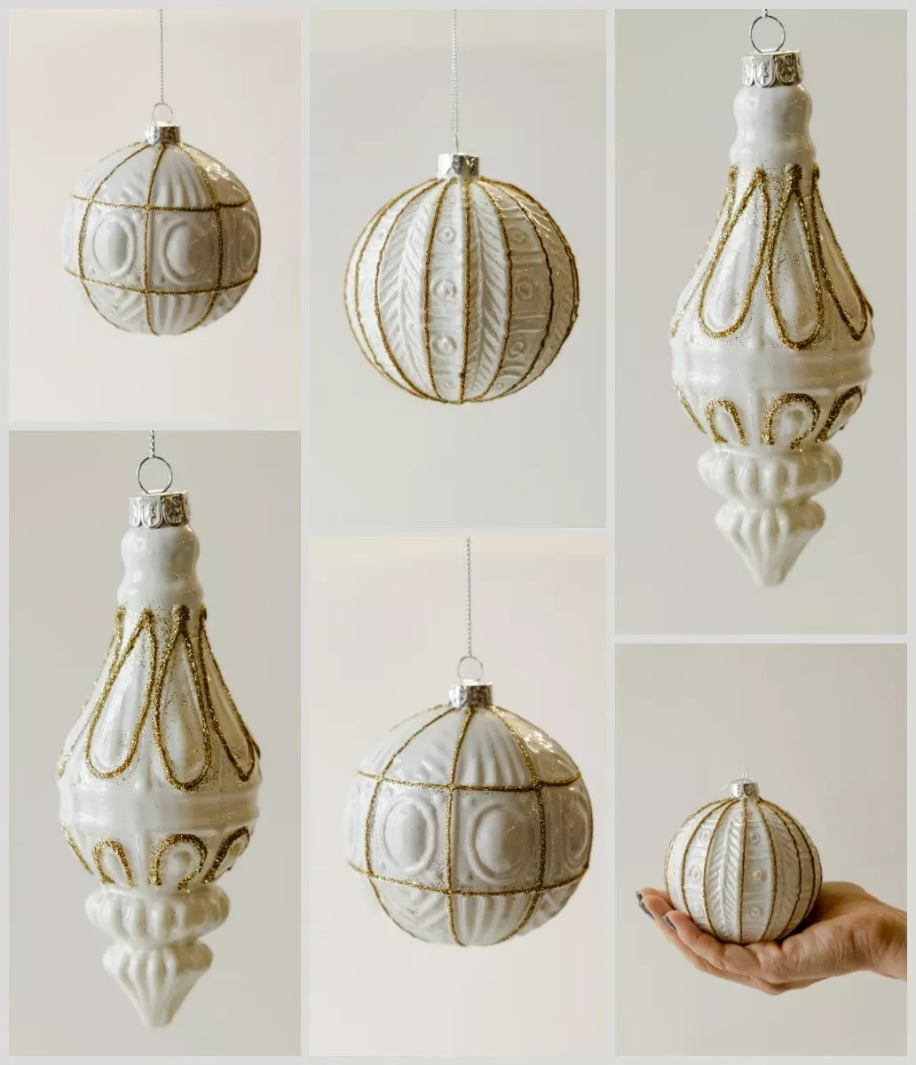 Елочные украшения стекло (6 шт) Волшебство на ветках VNV23/6-118