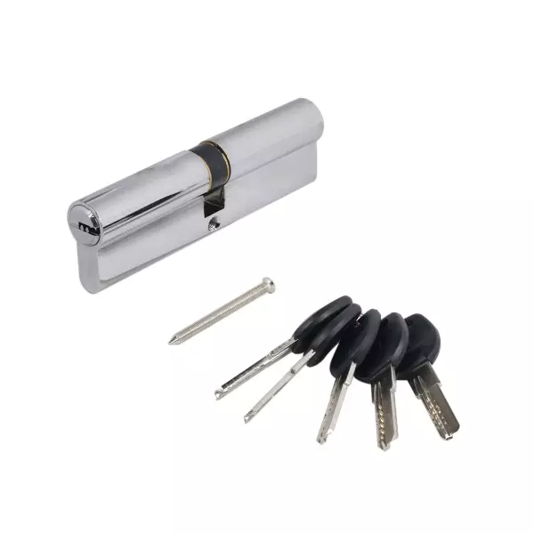 Цилиндровый механизм АЛЛЮР 110 мм (55х55) HD F 110-5К хром 5кл перф.ключ/ключ