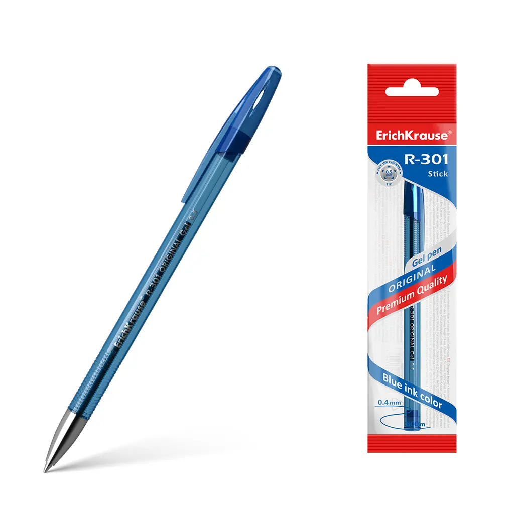 Гелевая ручка ErichKrause 46818 R-301 ORIGINAL GEL, 0,5 мм, синий