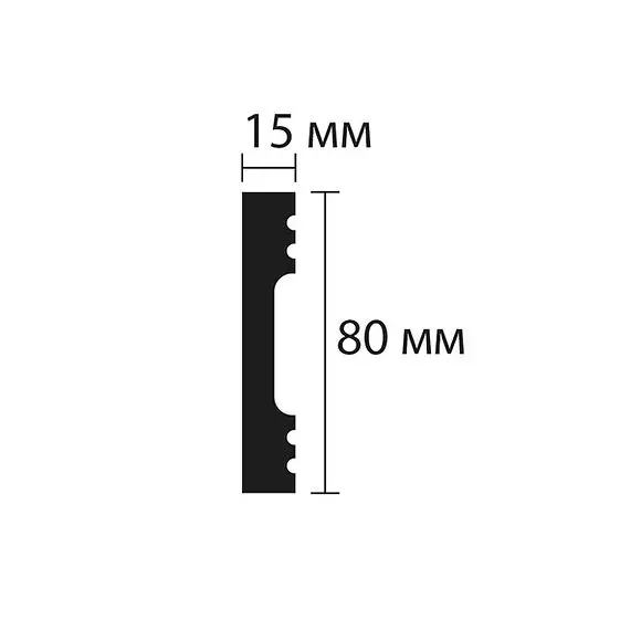 Напольный Плинтус Nmc Wallstyl FD8 80*15*2000