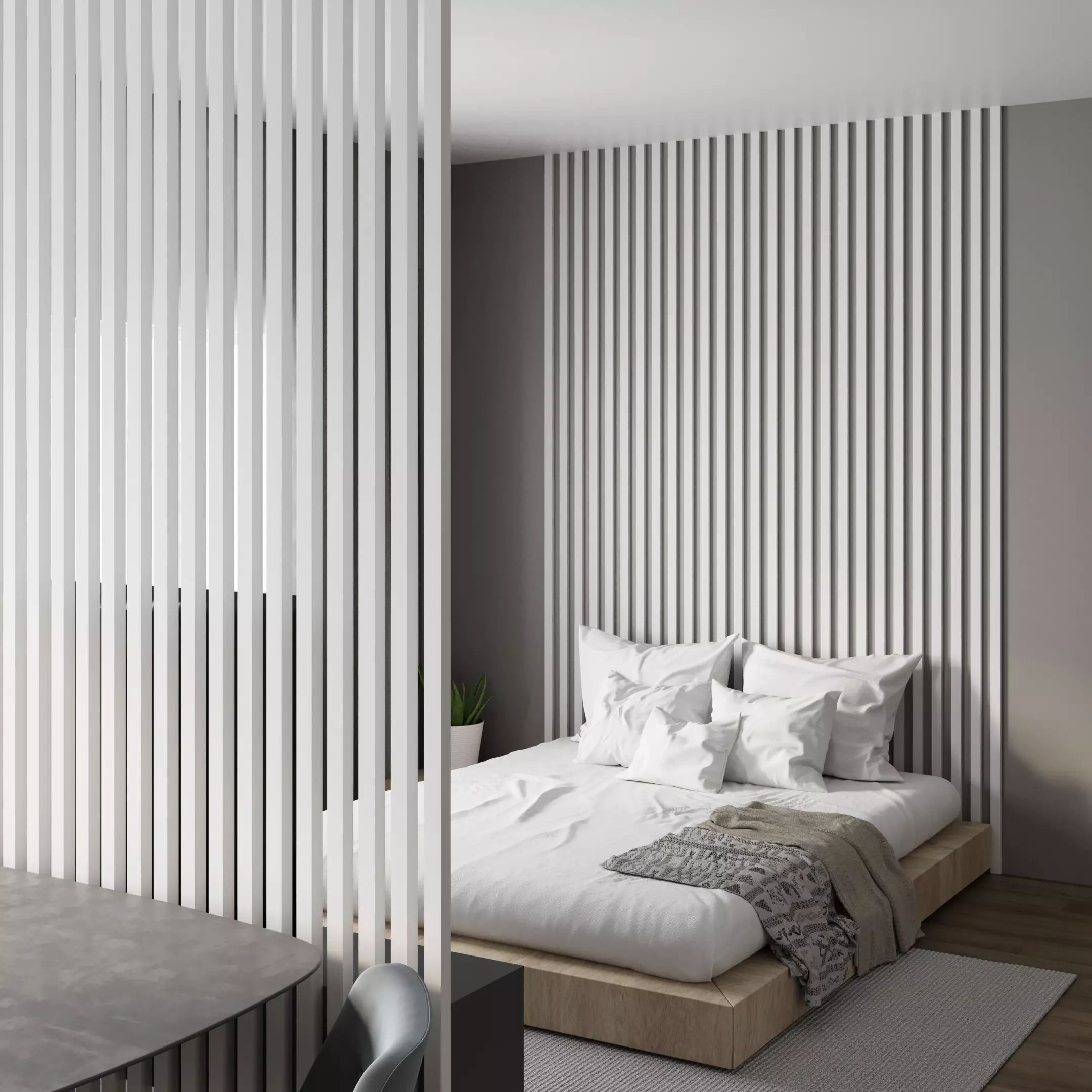 Интерьерная рейка МДФ STELLA Бриона Белый 16х40х2700 мм