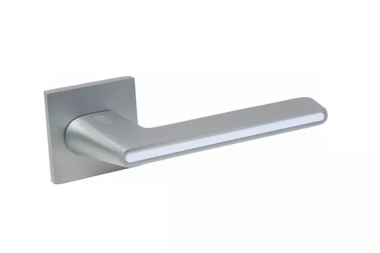 Дверная ручка квадрат PALIDORE А-529 Silver серебро мат