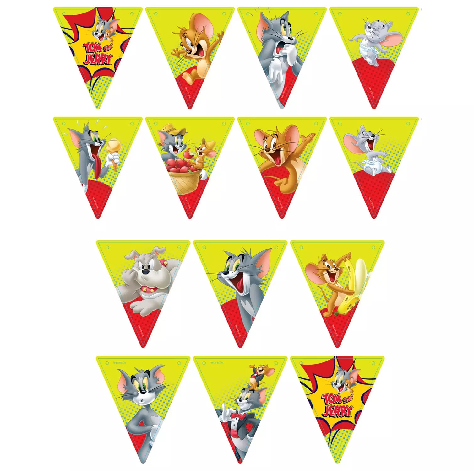 Гирлянда поздравительная Персонажи Tom&Jerry флажки 286135