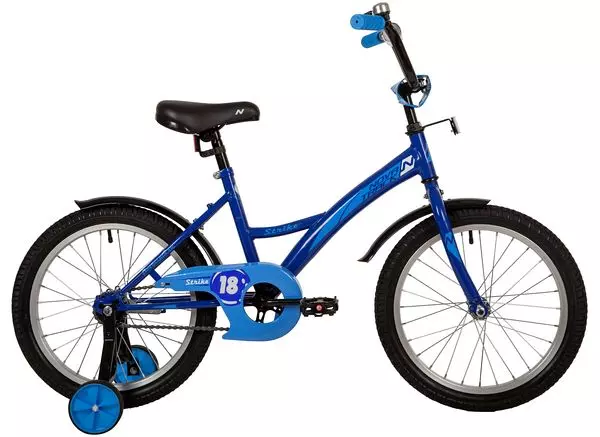 Велосипед NOVATRACK 20&quot; STRIKE синий, тормоз нож, крылья корот, защита А-тип, без доп колес
