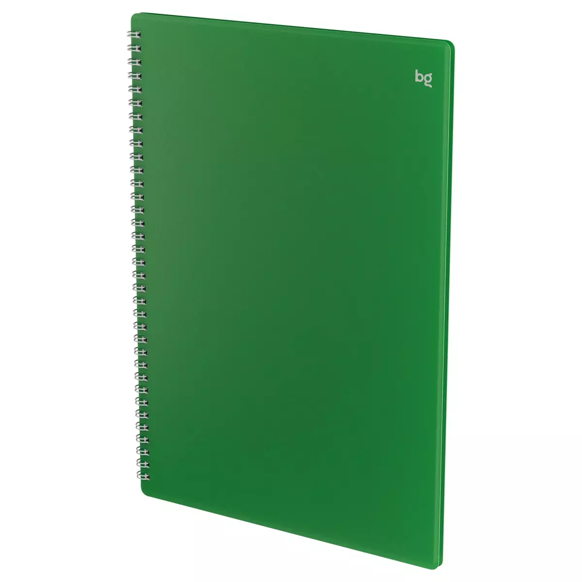 Тетрадь А4 в клетку 48 листов, на гребне BG "Base", пластиковая обложка, зеленая
