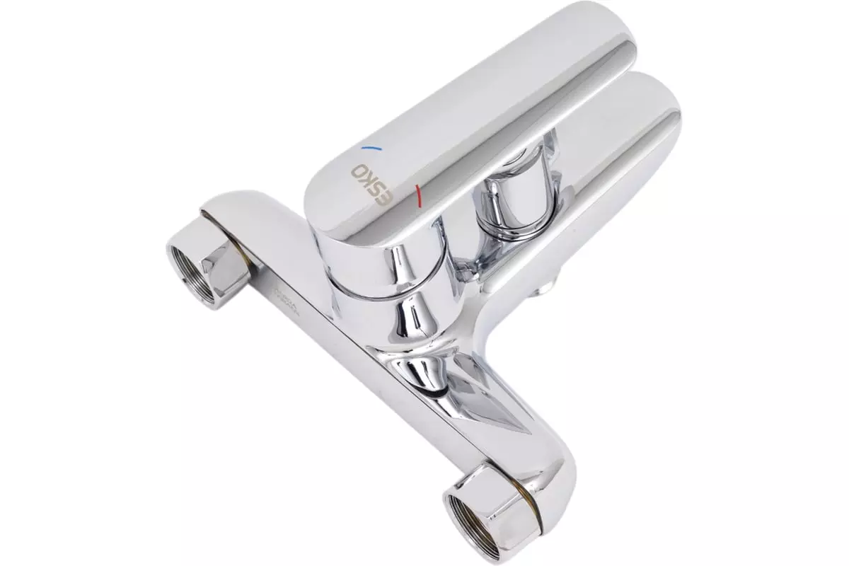 Смеситель для ванны, короткий излив, хром, без аксессуаров, ESKO Lagos LG 54, экосплав