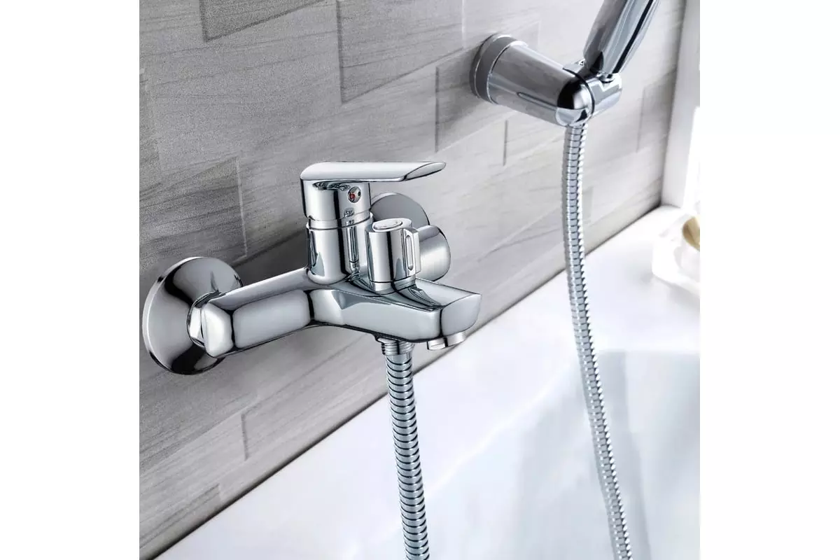 Смеситель для ванны, короткий излив, хром, без аксессуаров, ESKO Lagos LG 54, экосплав