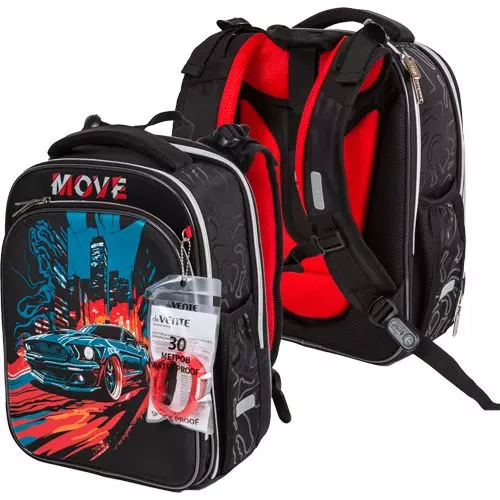 Рюкзак &quot;deVENTE. Premier. MOVE&quot; школьный жесткий 37x28x18 см (17 л) вес 1000 г, 2 отделения на молни