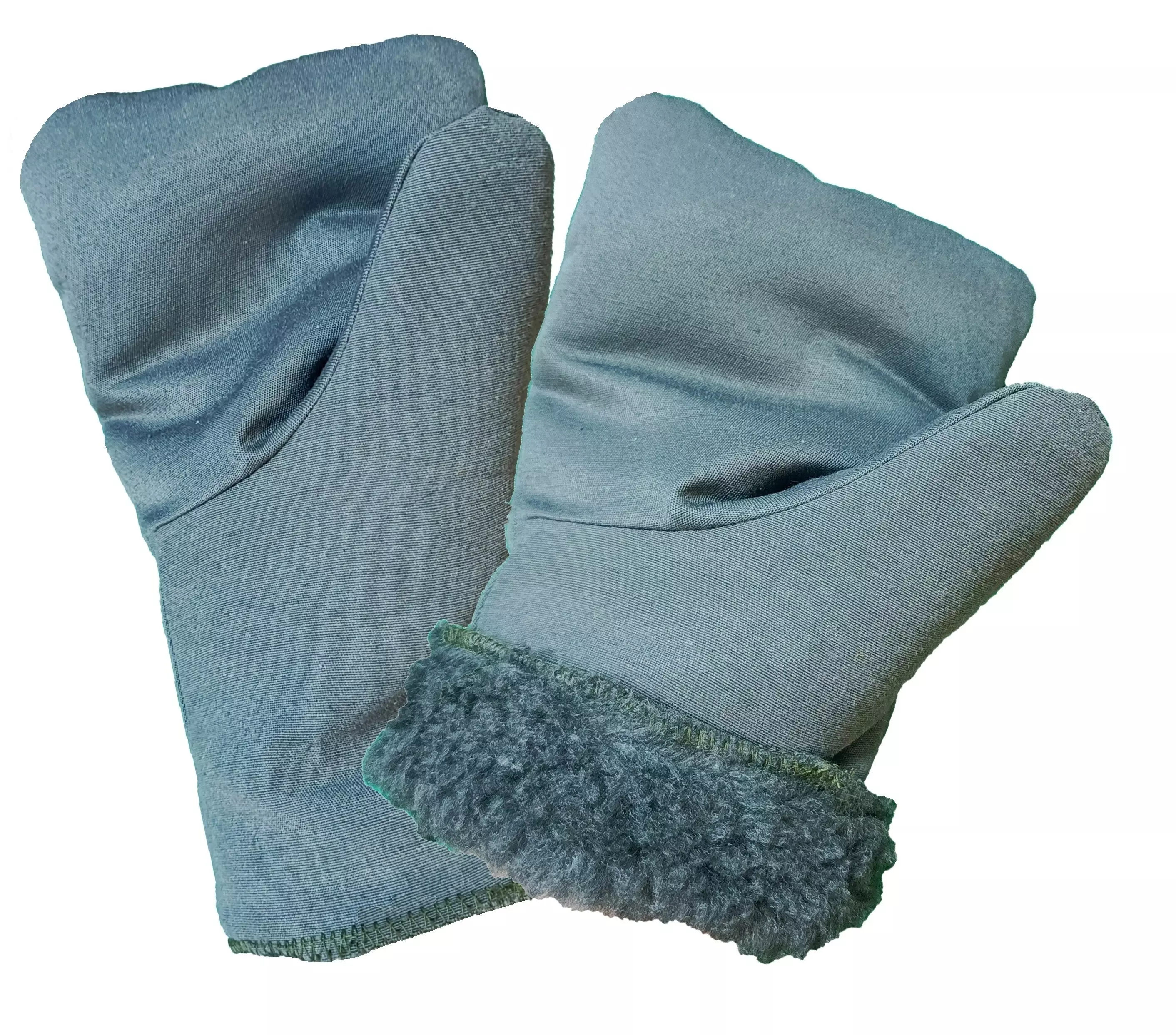 Рукавицы рабочие утепленные натуральным мехом, верх-палатка