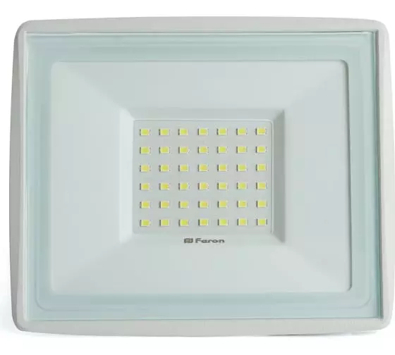 Светодиодный прожектор FERON LL-921 2835 SMD 50W 6400K IP65 AC220V/50Hz белый с матовым стеклом 150х