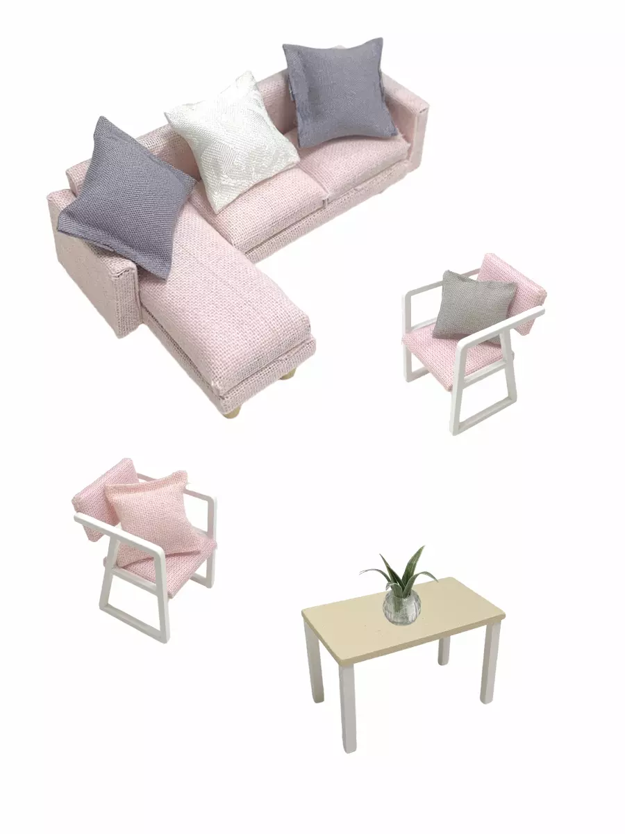 Румбокс интерьерный конструктор MiniHouse Розовый сканди Hobby Day PC2301