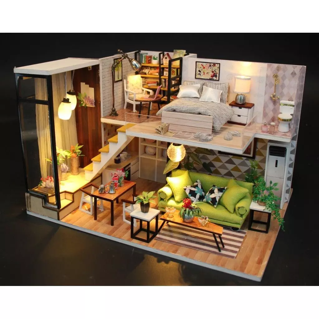 Румбокс интерьерный конструктор MiniHouse Скандинавский Лофт Hobby Day M030К