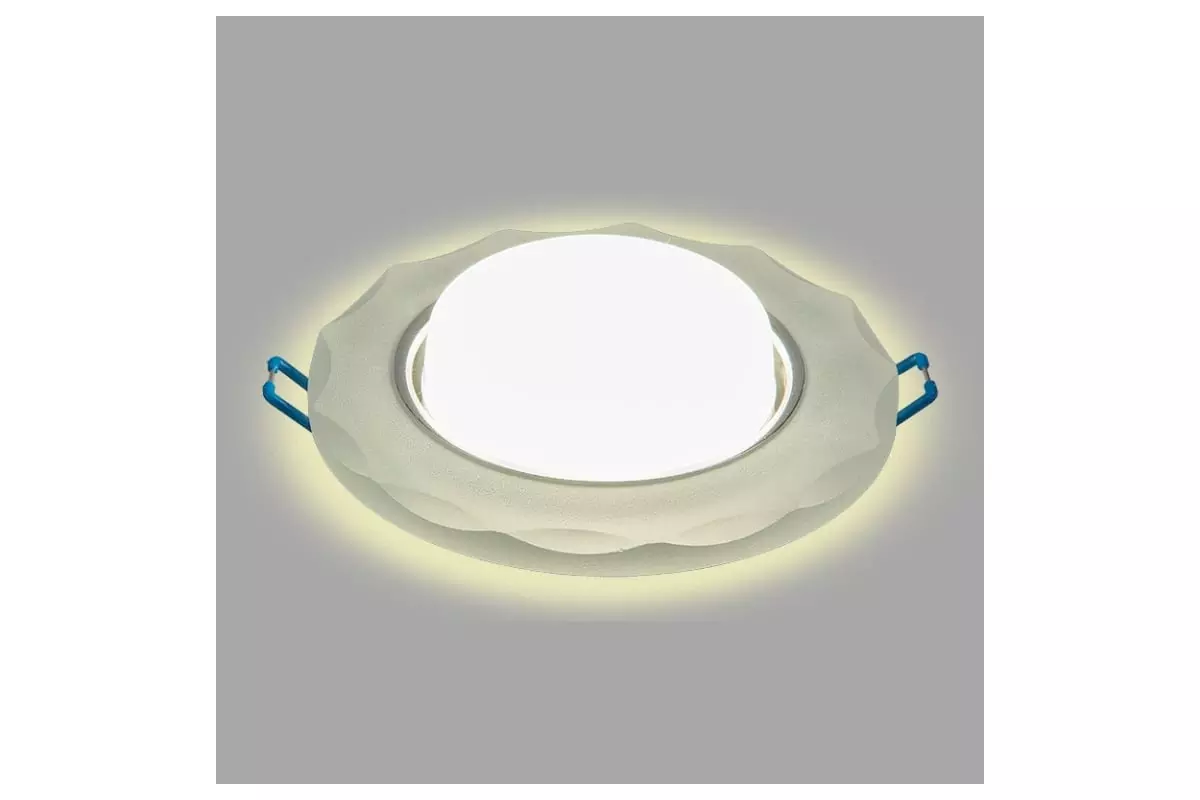 Точечный светильник встраиваемый GX53 с подсветкой матовый белый General 661153