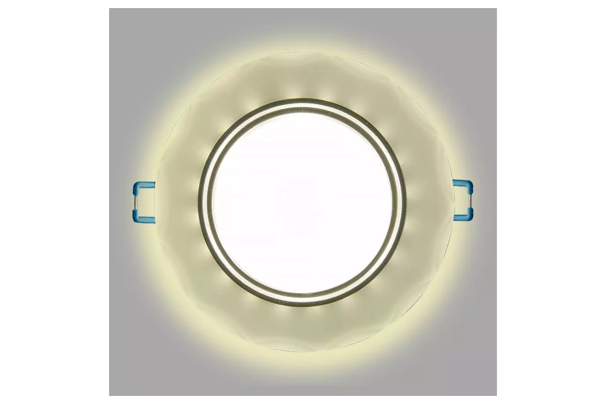 Точечный светильник встраиваемый GX53 с подсветкой матовый белый General 661153