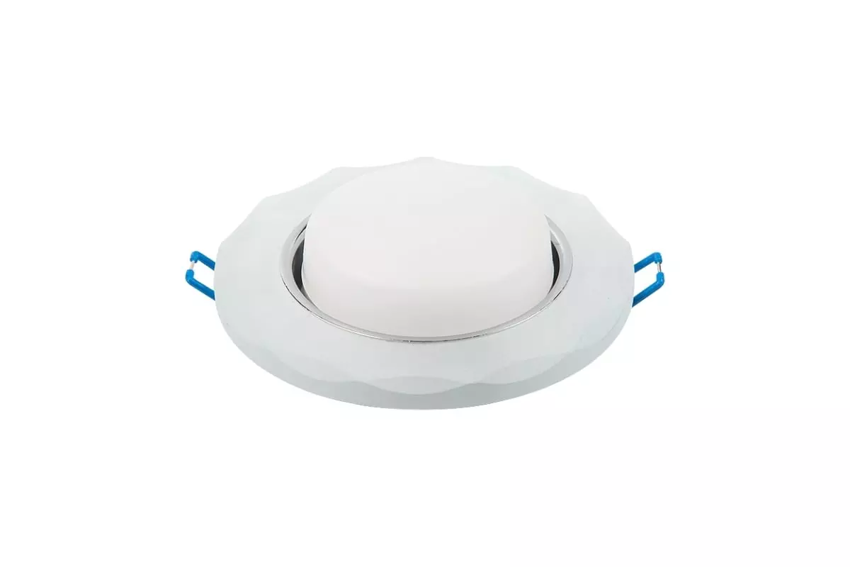 Точечный светильник встраиваемый GX53 с подсветкой матовый белый General 661153