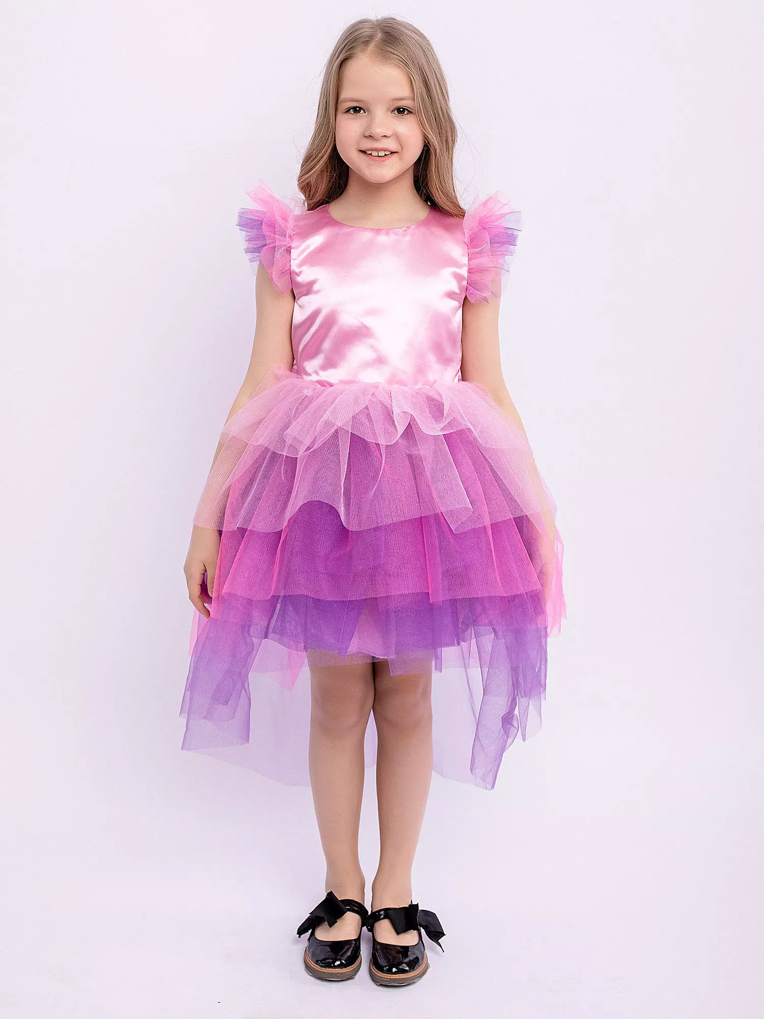 Платье для девочки нарядное 030 п23 Мелоди розовый р.122-64