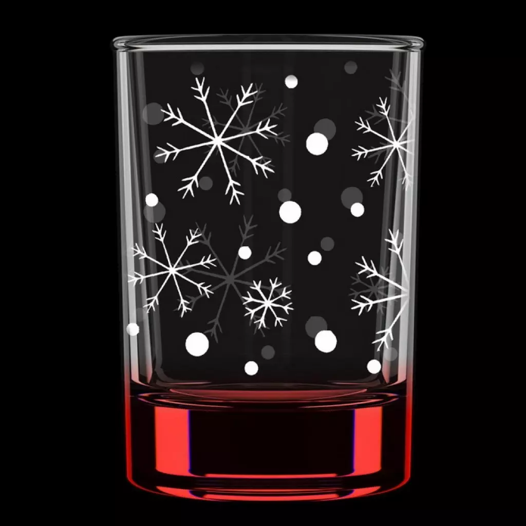 Стопка 50 мл, 6 шт &quot;Снегопад&quot;, арт.1022-ГН9 (красный)