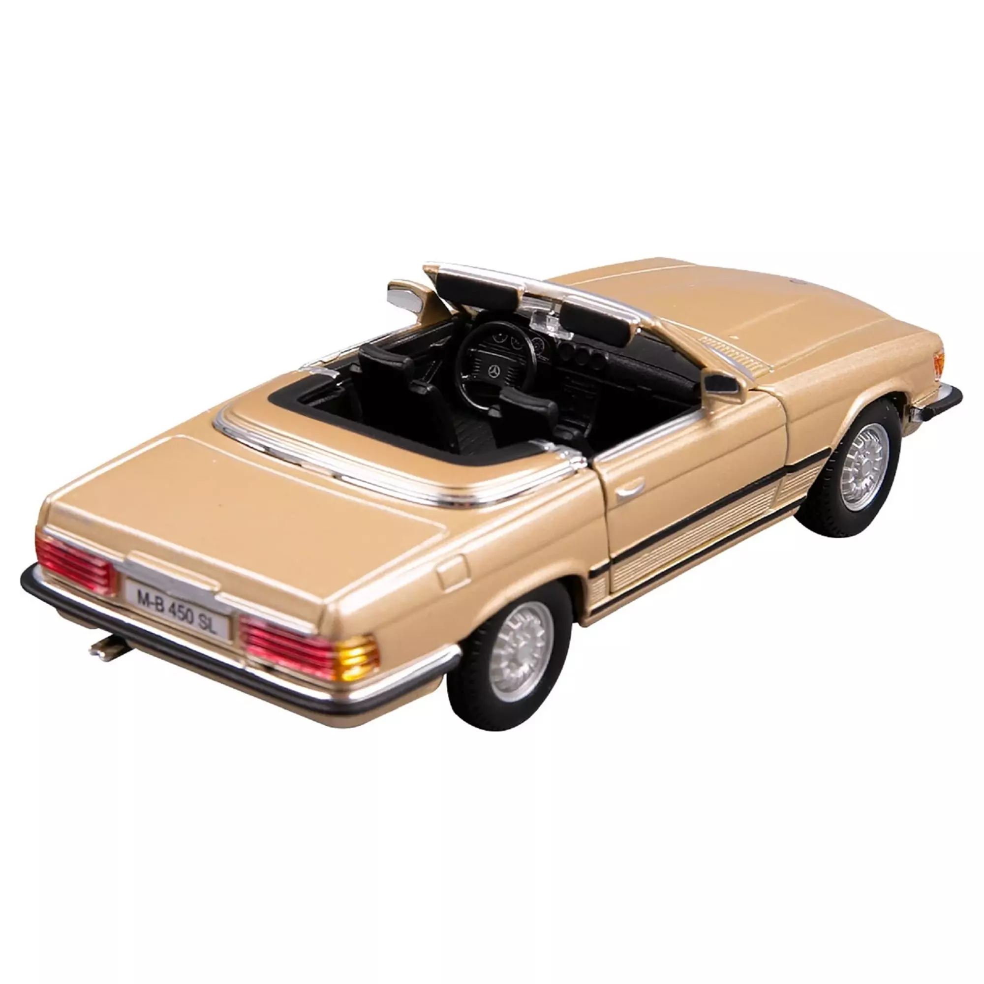 Машинка die-cast Mercedes-Benz 450 SL (1977) Bburago 1:32, золотая 18-43056