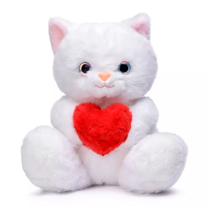 Мягкая игрушка Кот с сердцем 22 см Мишуткин М1604