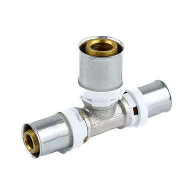 Тройник пресс фитинг никель ДН 16х20х16 перех STI