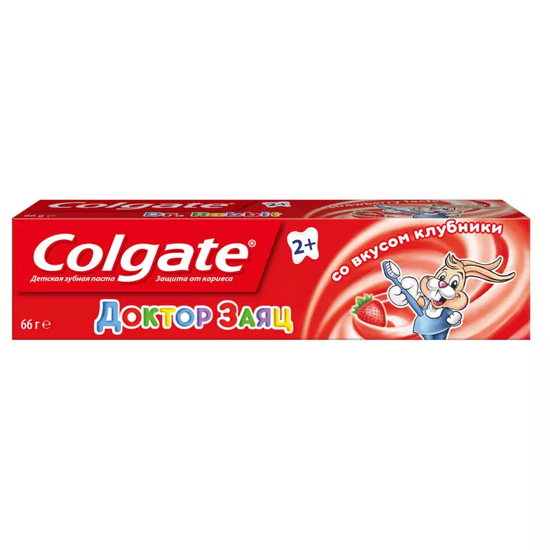 Зубная паста детская Colgate Доктор заяц со вкусом клубники, 50 мл