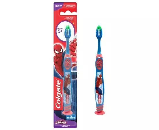 Детская зубная щетка Colgate Spiderman/Barbie старше 5 лет