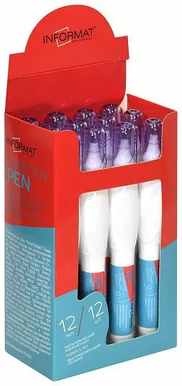 Ручка-корректор 12 мл, металл. наконечник, INFORMAT