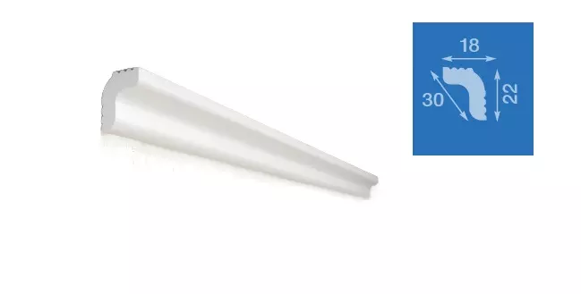 Потолочный плинтус 18х22х2000 мм Формат 03006E экструдированный