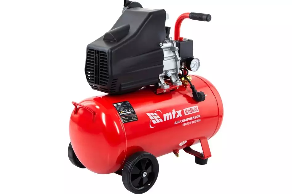 Компрессор воздушный MTX DC1500L/50, 1,5 кВт, 50 л, 210 л/мин 58004