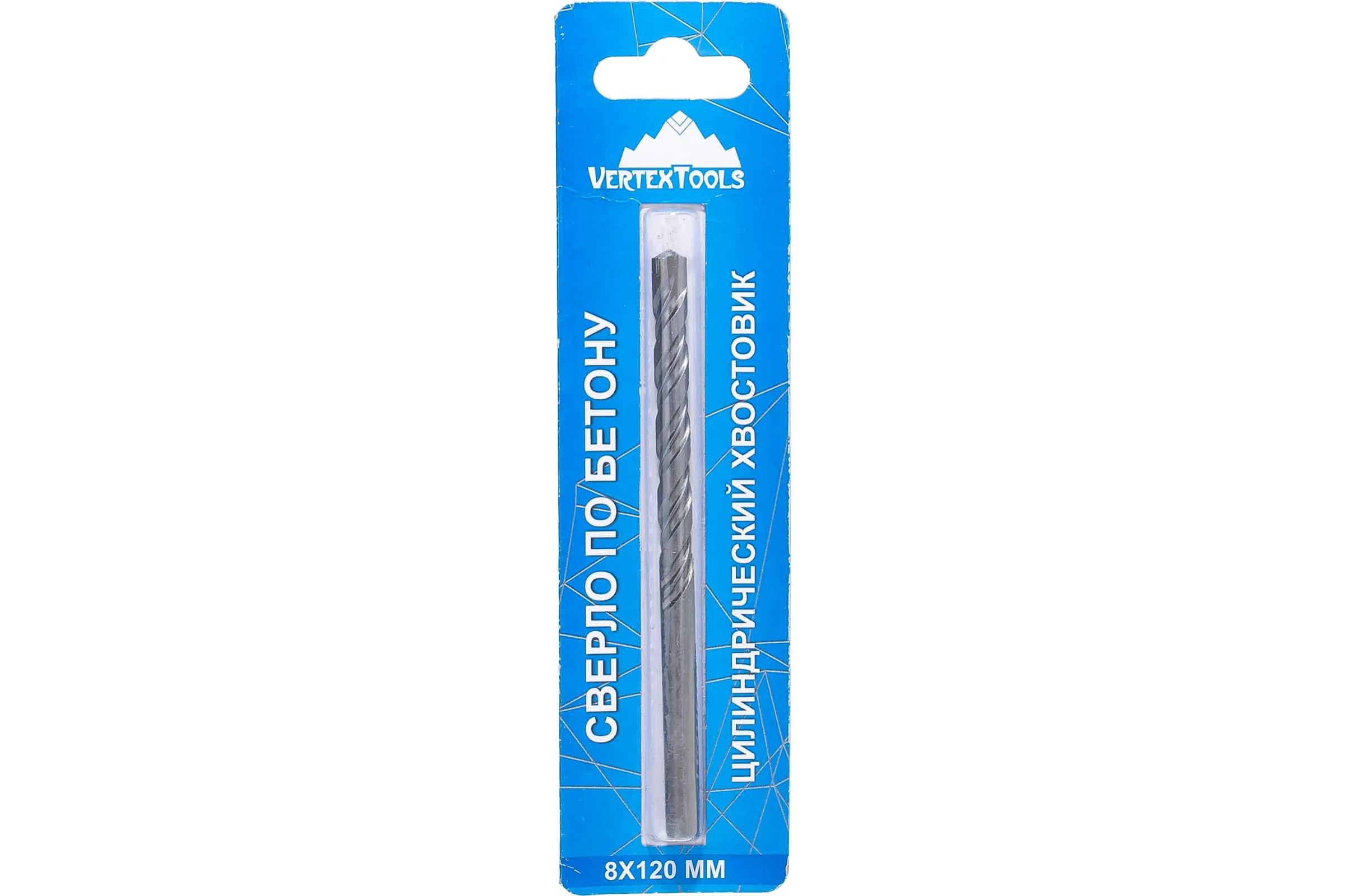 Сверло по бетону (8х120 мм; цилиндрический хвостовик) Vertextools 8-110*