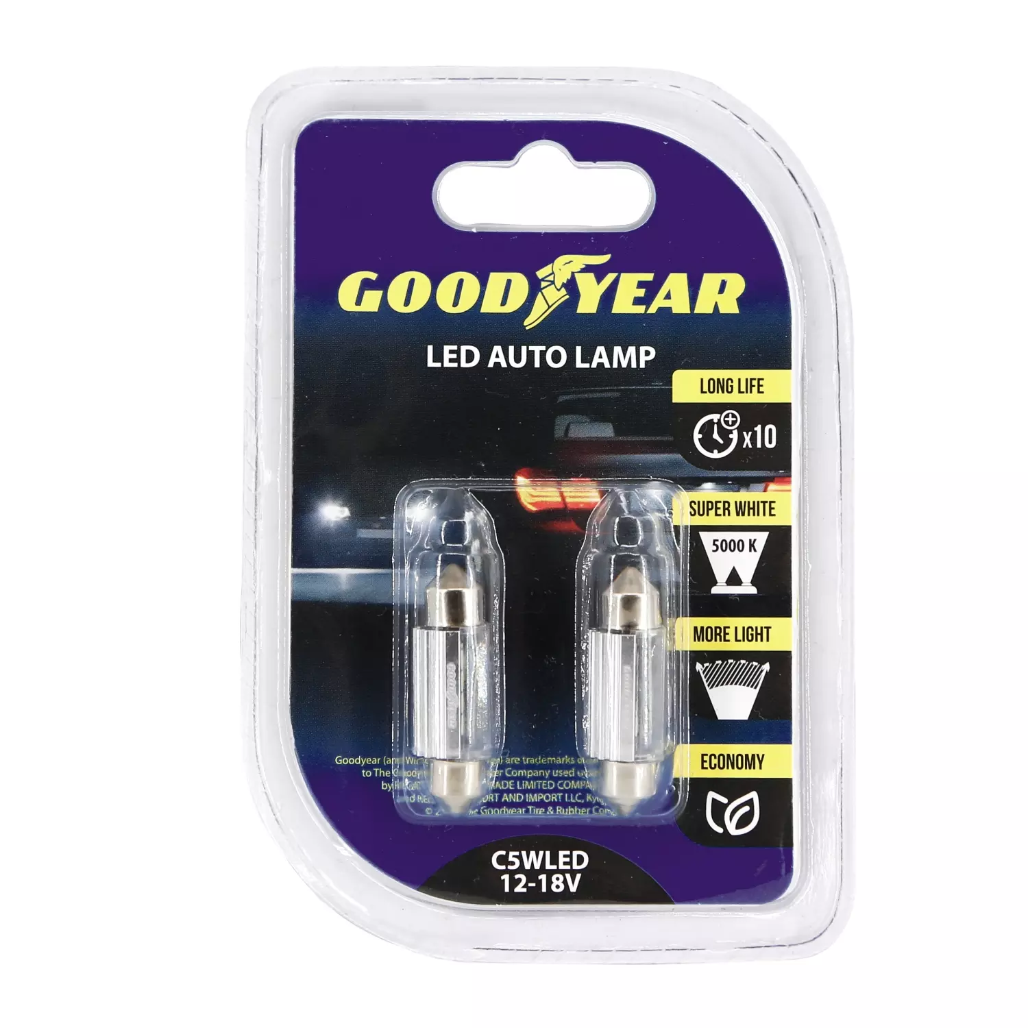 Лампа автомобильная светодиодная Goodyear GY C5WLED 12-18V