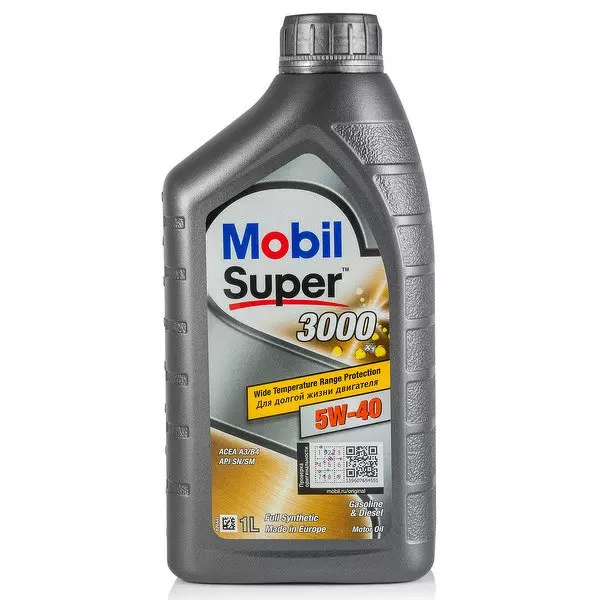 Масло моторное MOBIL SUPER 3000 5W-40, 1 л, синтетическое