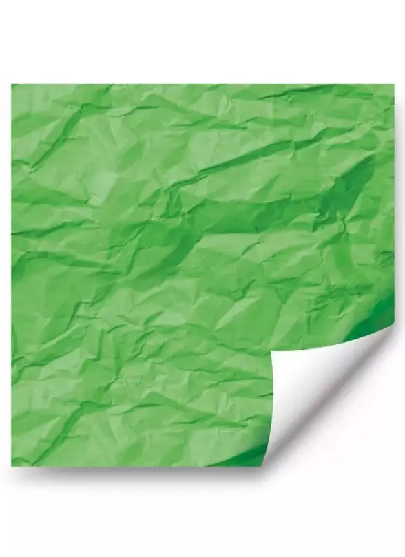 Упаковочная бумага зелёная, мятая 15.11.00938