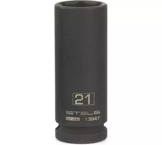 Головка ударная удлиненная 6-гранная 21мм 1/2&quot; Stels 13947