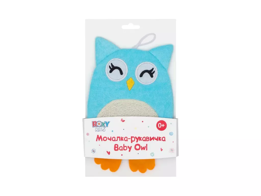 Мочалка-рукавичка махровая Baby Owl Roxy-Kids RBS-003