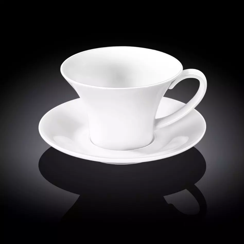 Чашка чайная и блюдце 330 мл фарфор Wilmax WL-993171/AB