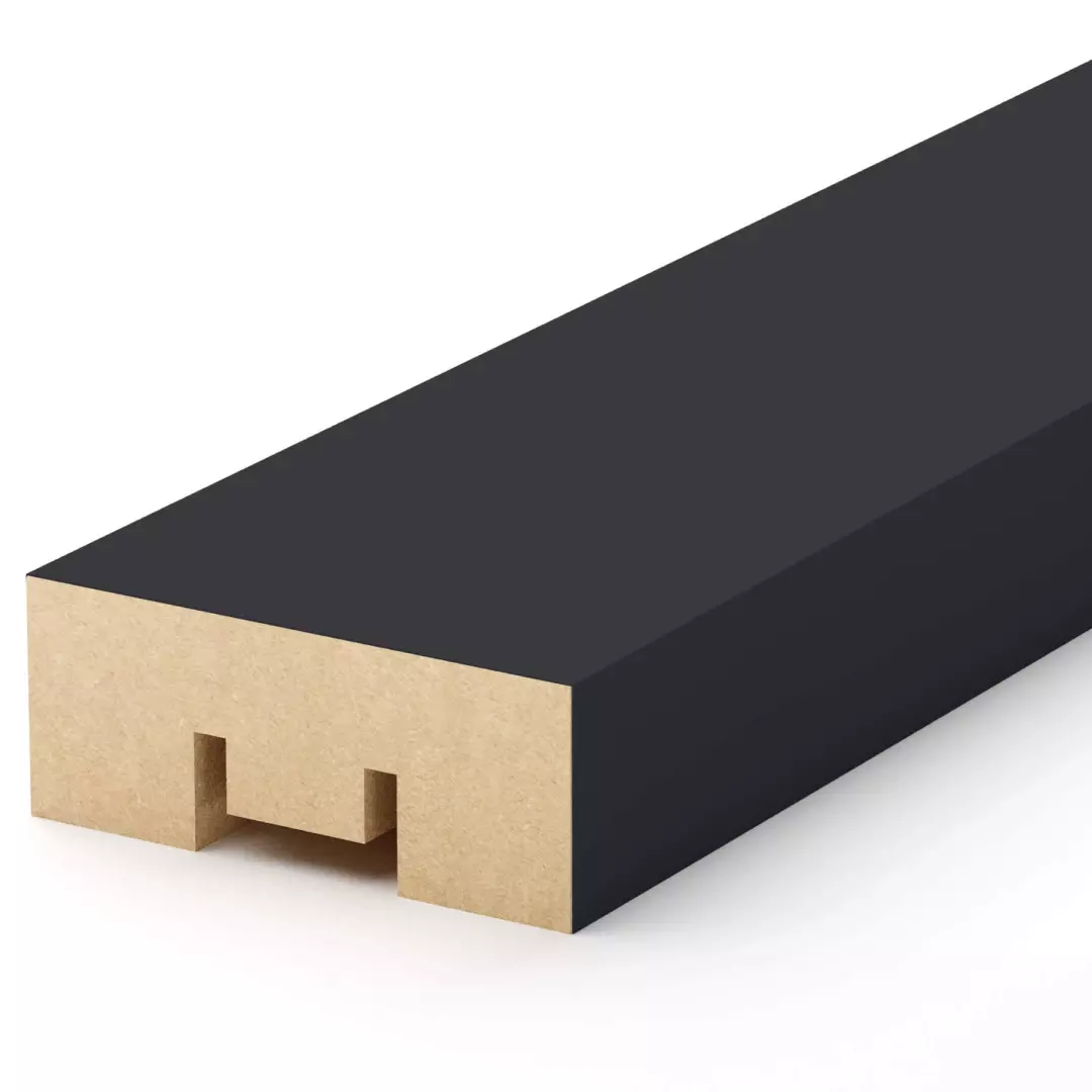 Интерьерная рейка МДФ STELLA Милана Black Edition 20х30х2700 мм