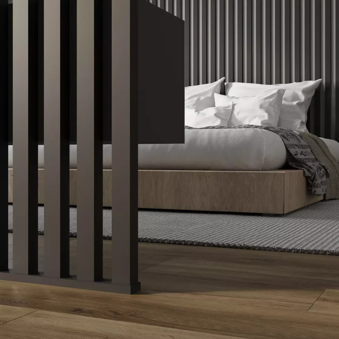 Интерьерная рейка МДФ STELLA Милана Black Edition 20х30х2700 мм