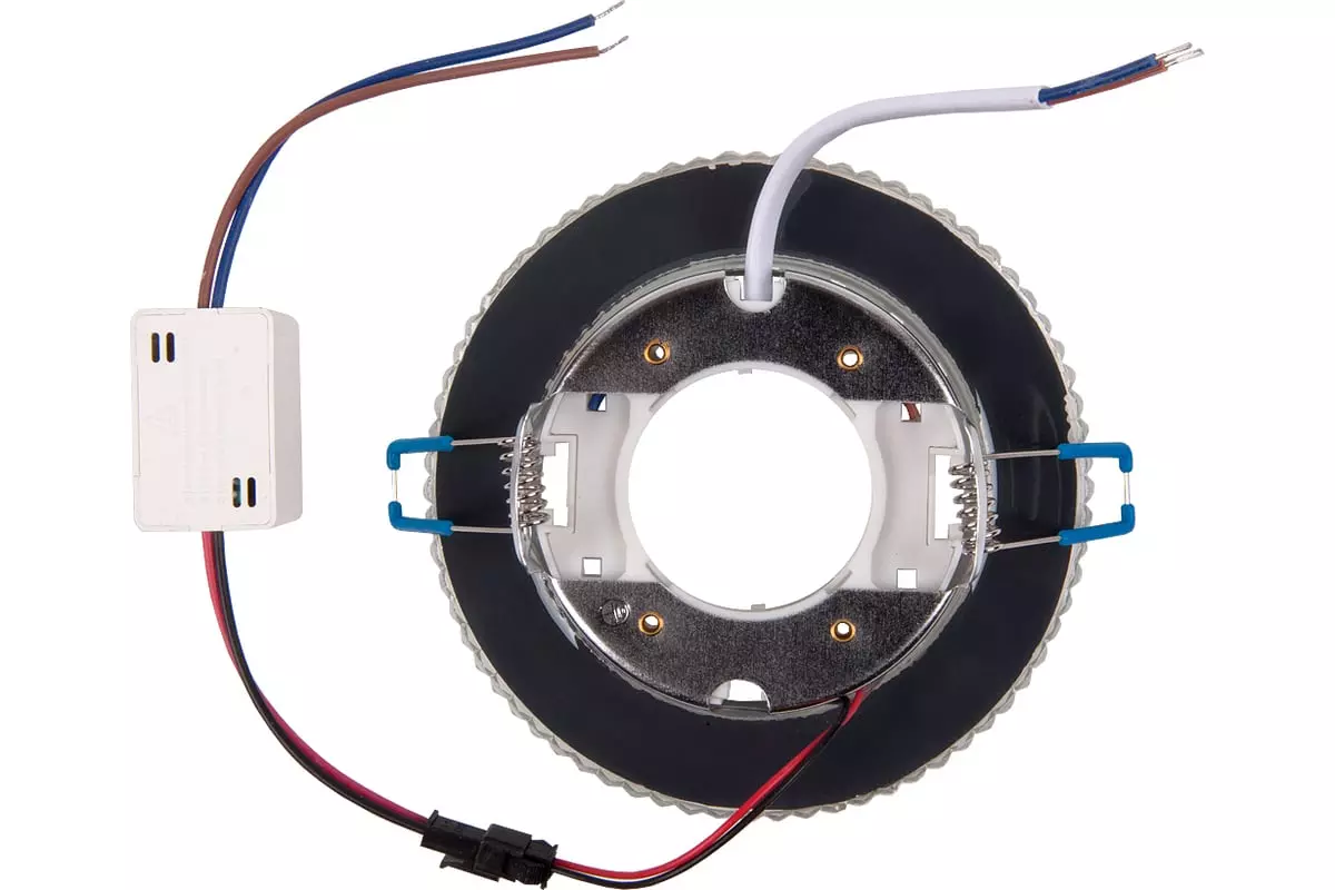 Точечный светильник встраиваемый GX53 с подсветкой зеркальный General 661257