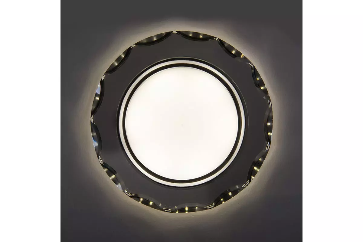 Точечный светильник встраиваемый GX53 с подсветкой зеркальный General 661257