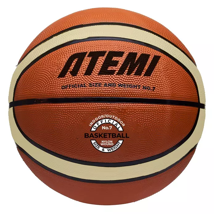 Баскетбольный мяч р.7 Atemi, резина, 12 панелей, BB200N, окруж 75-78, клееный