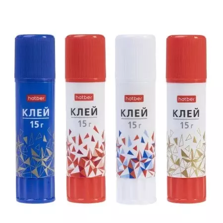 Клей-Карандаш 15 гр ПВП Hatber -Россия-