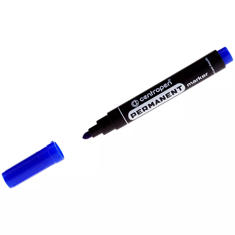 Перманентный Маркер, синий, круг. 2,5 мм, термост.чернила ,Centropen 8566/С