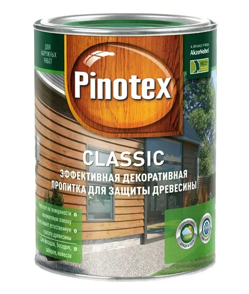 Пропитка Pinotex Classic сосна 1 л., для наружных работ